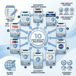 10 High-Quality Backlinks ( One Time )